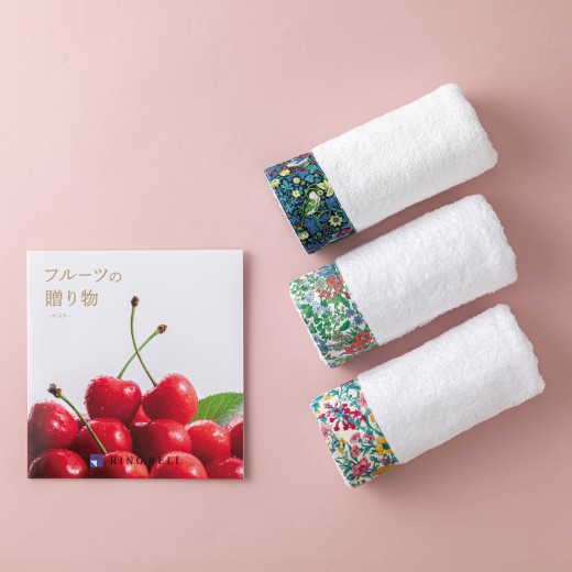 プリマ ロゼッタ フェイスタオル3枚セット＋リンベル カタログギフト