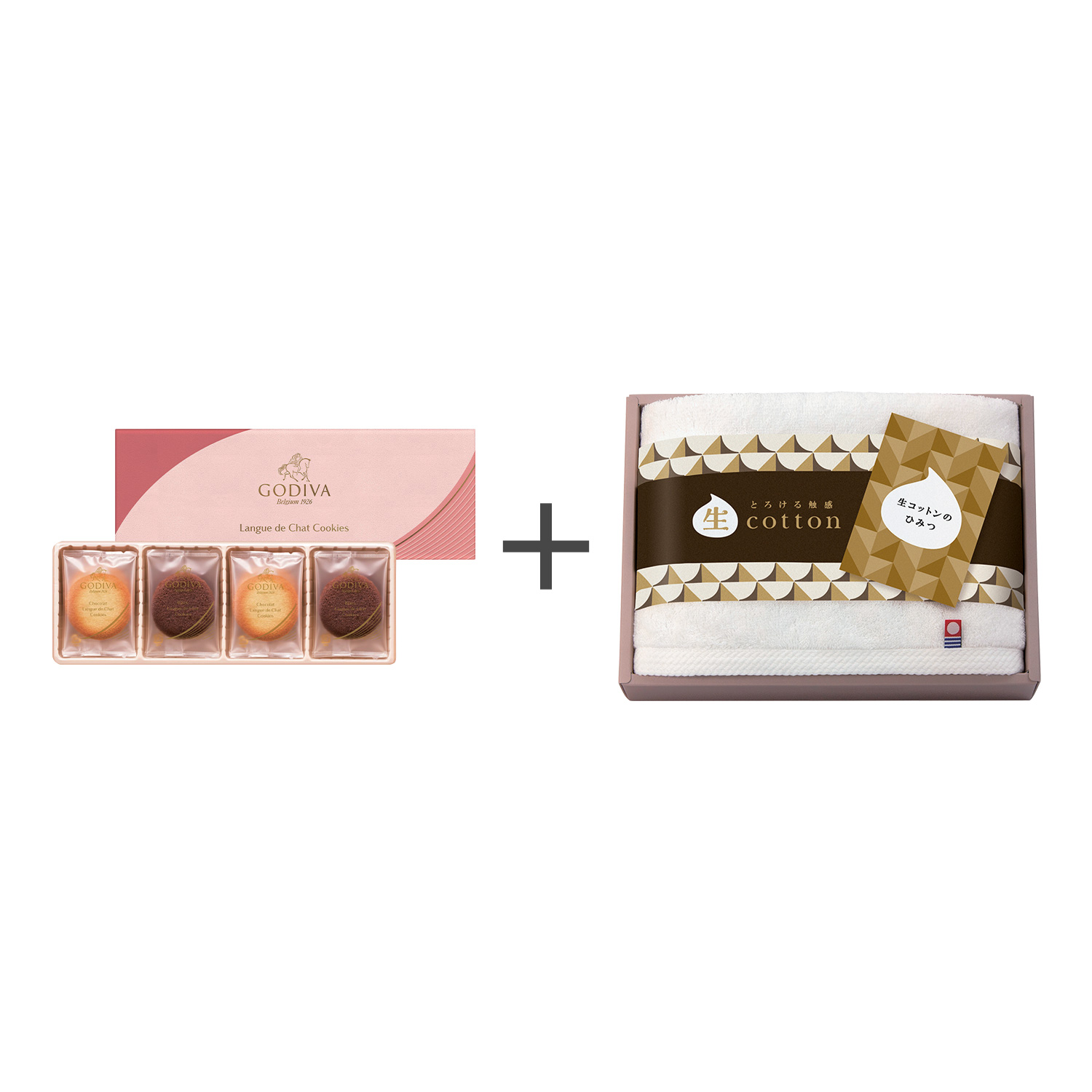 ショコラ&ブラン ラングドシャクッキーアソートメント8枚入+生コットン 今治フェイスタオル ショコラ&ブラン ラングドシャクッキーアソートメント8枚入+生コットン 今治フェイスタオル