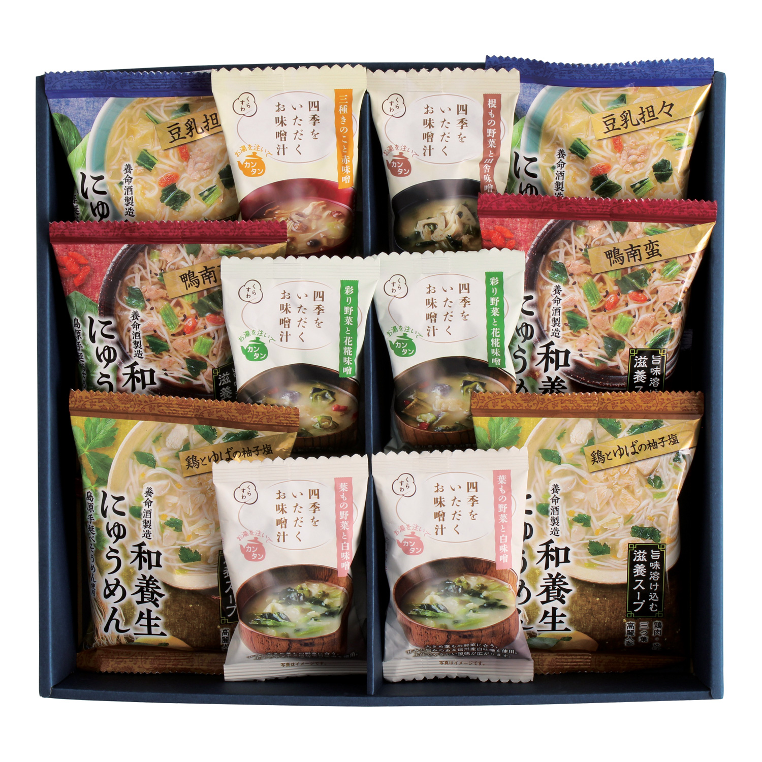 養命酒製造 くらすわ にゅうめんと味噌汁12点詰合せ 養命酒製造 くらすわ にゅうめんと味噌汁12点詰合せ