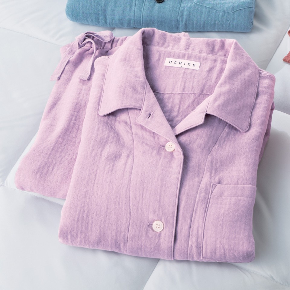 内祝 お返し引出物に UCHINO マシュマロガーゼレディースパジャマ ヴァイオレットM RC20822V/M 内野 マシュマロガーゼレディスパジャマ バイオレット M | 【TSUNAGU