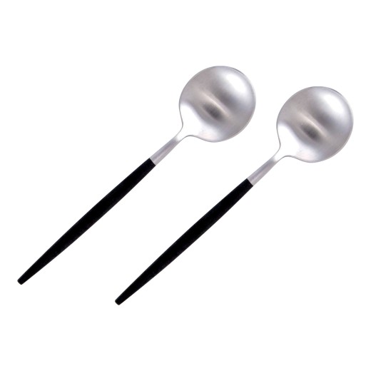 GOA ブラックシルバー ティースプーン2本セット | 【TSUNAGU SENSHUKAI