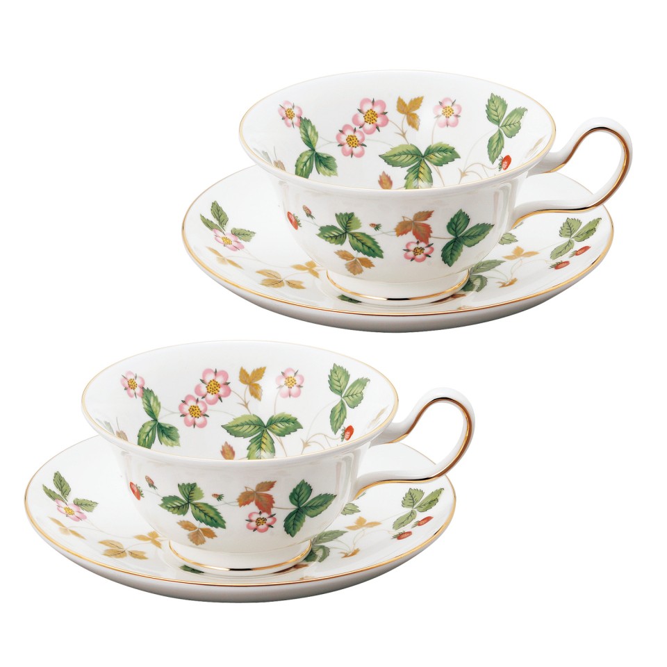 ワイルド ストロベリー カップ＆ソーサー(ピオニー) ペア | 【TSUNAGU